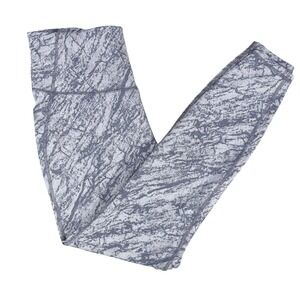 All in Motion Leggings Womens M Gray Marble Print Side Pockets High Rise Workout